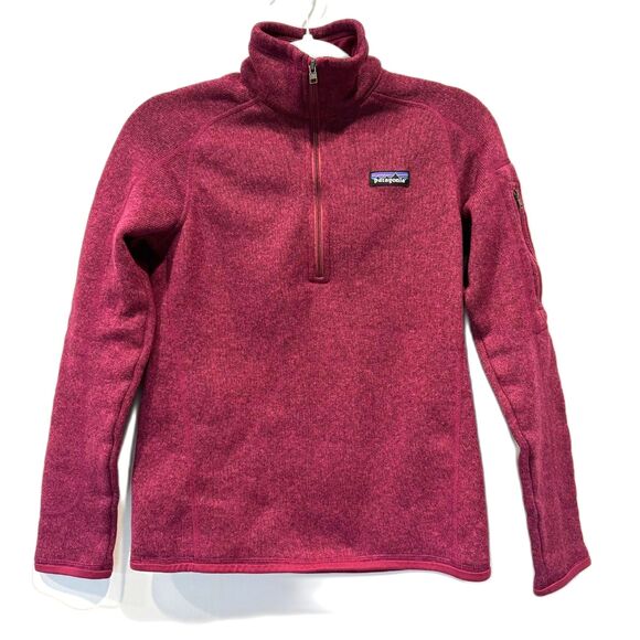 Patagonia Better Sweater Long Sleeve Quarter Zip Up Jacket Pink Womens sz Small - Picture 1 of 8